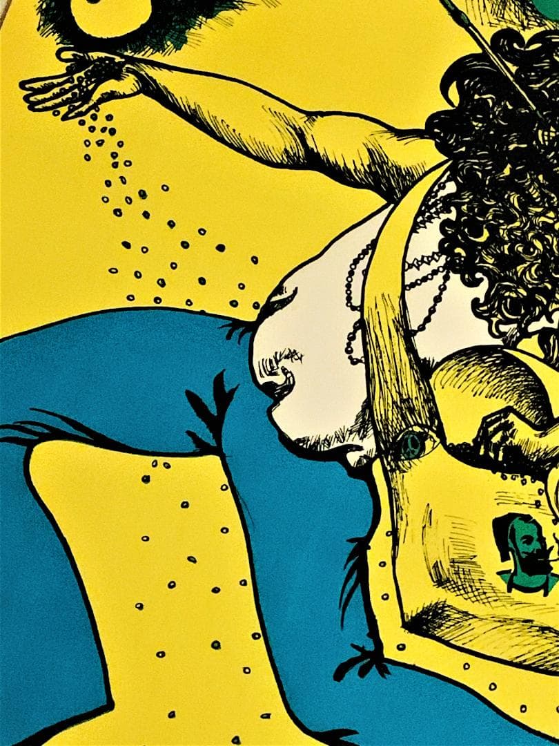 ヒッピー 60's ブラックライトポスター マリファナ ビートルズ ジョン