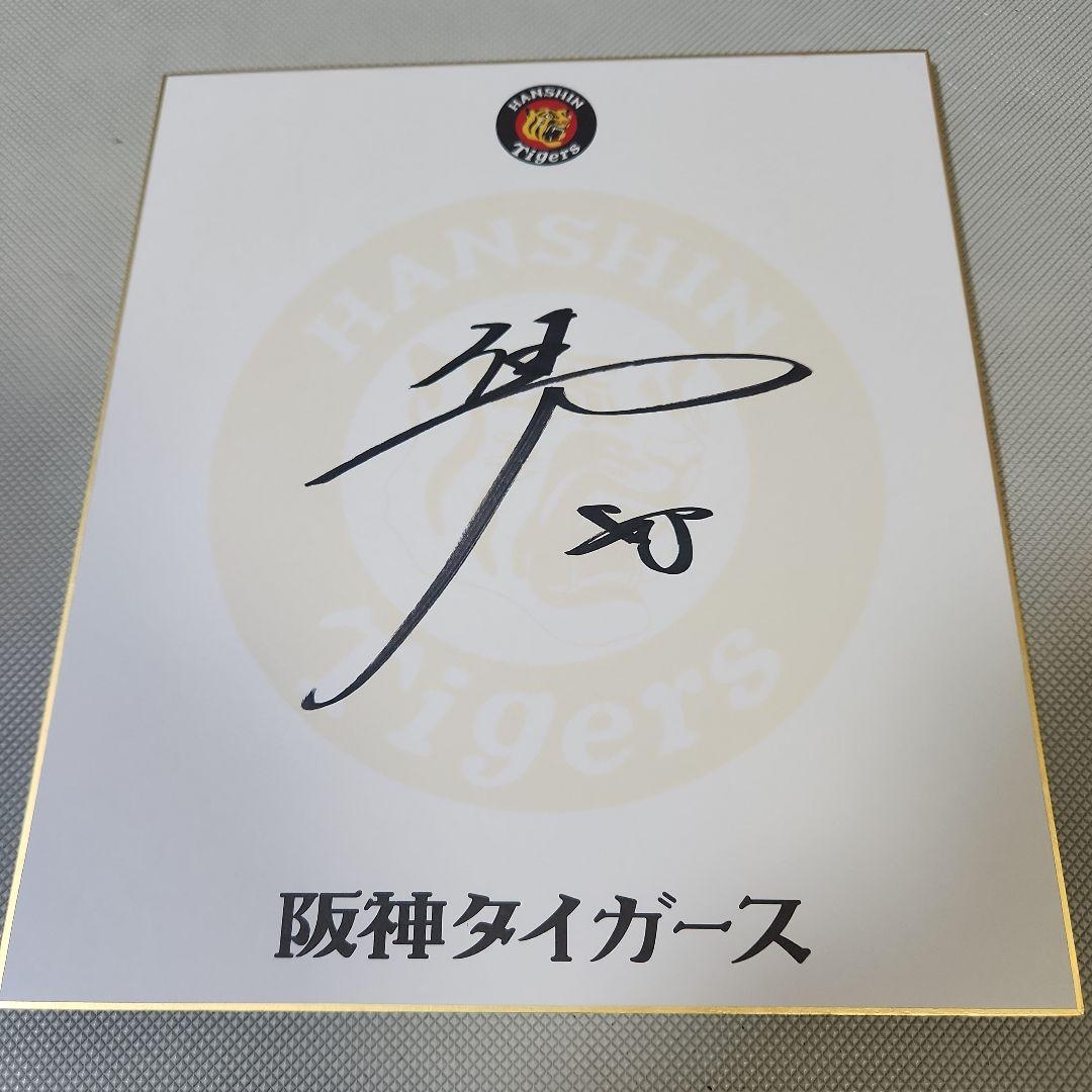 阪神タイガース町田隼乙選手直筆サイン球団色紙 新人選手 ルーキー