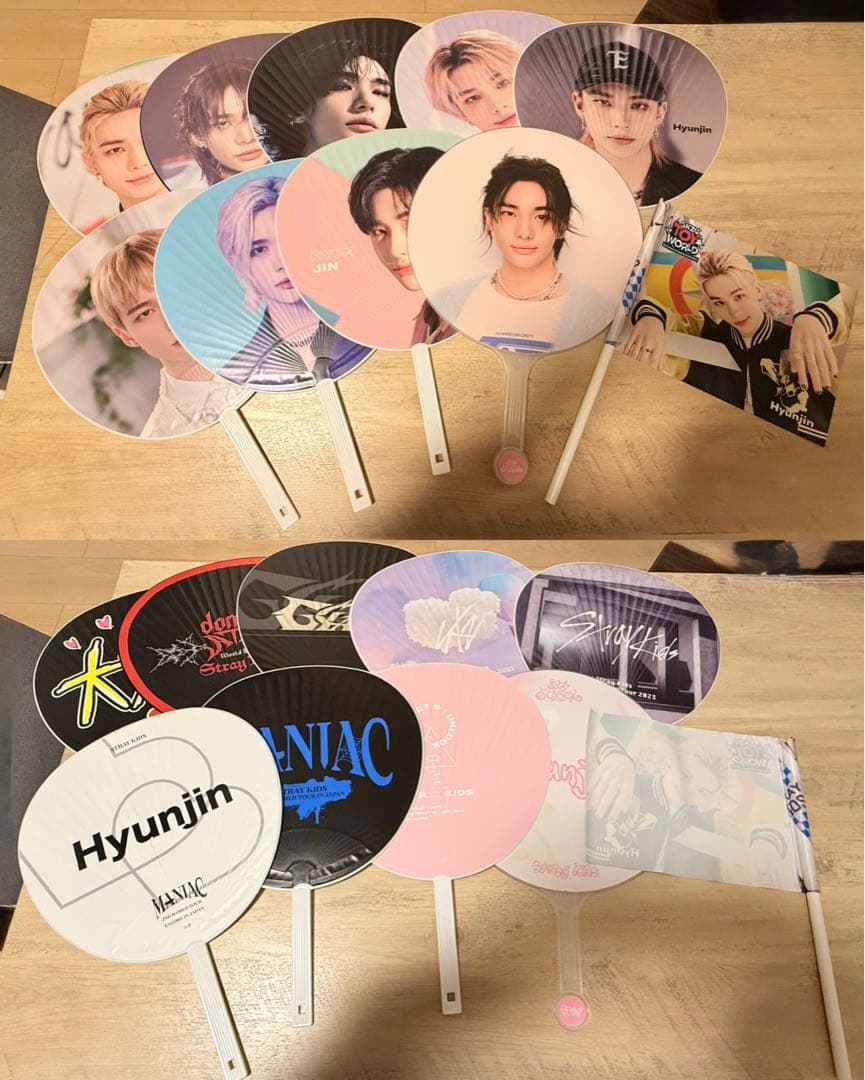 straykids ストレイキッズ ヒョンジン うちわ まとめ売りセット - メルカリ