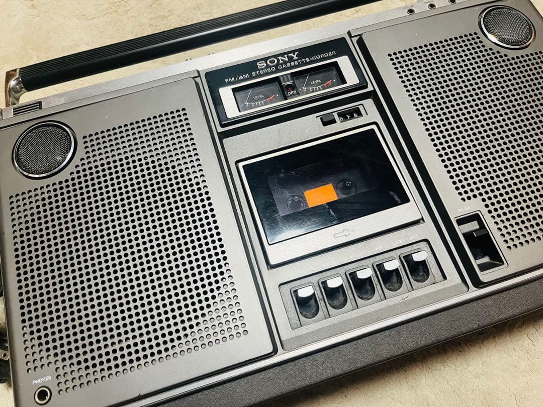 昭和レトロ SONY FM/AM ステレオカセットコーダー ラジカセ - メルカリ