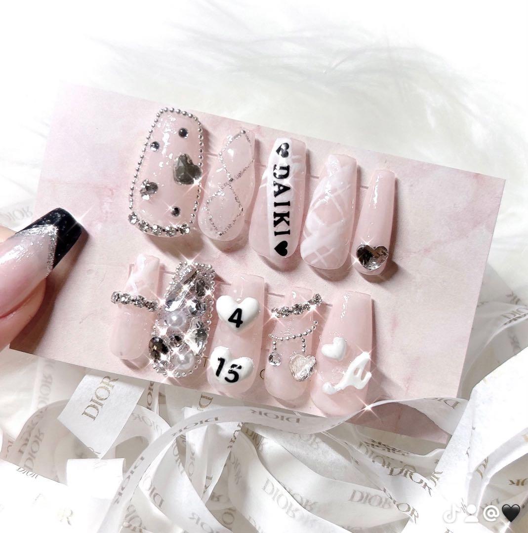 ネイルチップオーダー ジャニオタネイル オタクネイル 量産型ネイル