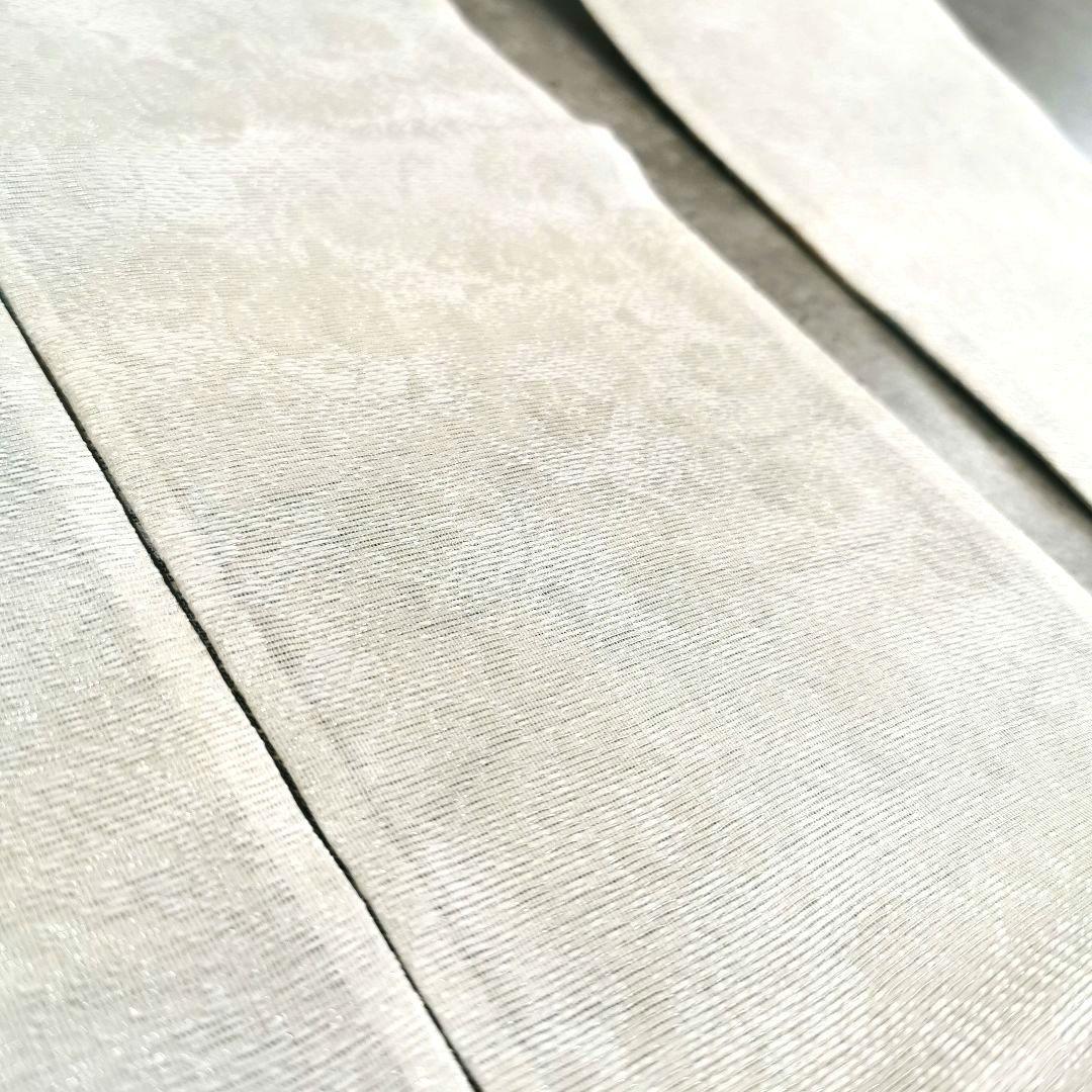 一点物×一生モノ】正絹 紋紗の半幅帯 リバーシブル 水色 グレー 涼しげ