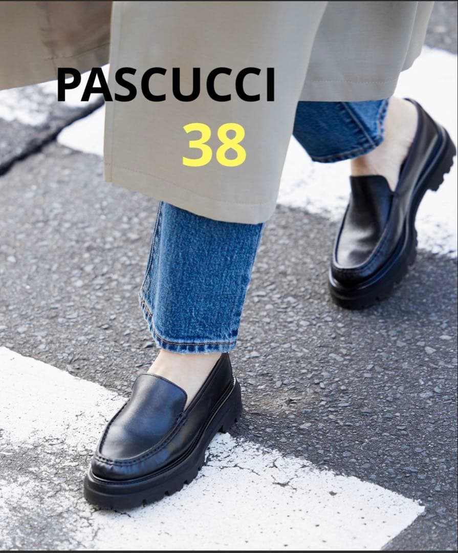 ⭐︎PASCUCCI パスクッチ⭐︎ローファー 黒　38（24.5位） パスクッチのコインローファー | 送料無料|BLACK | DANJO 公式 オンライン