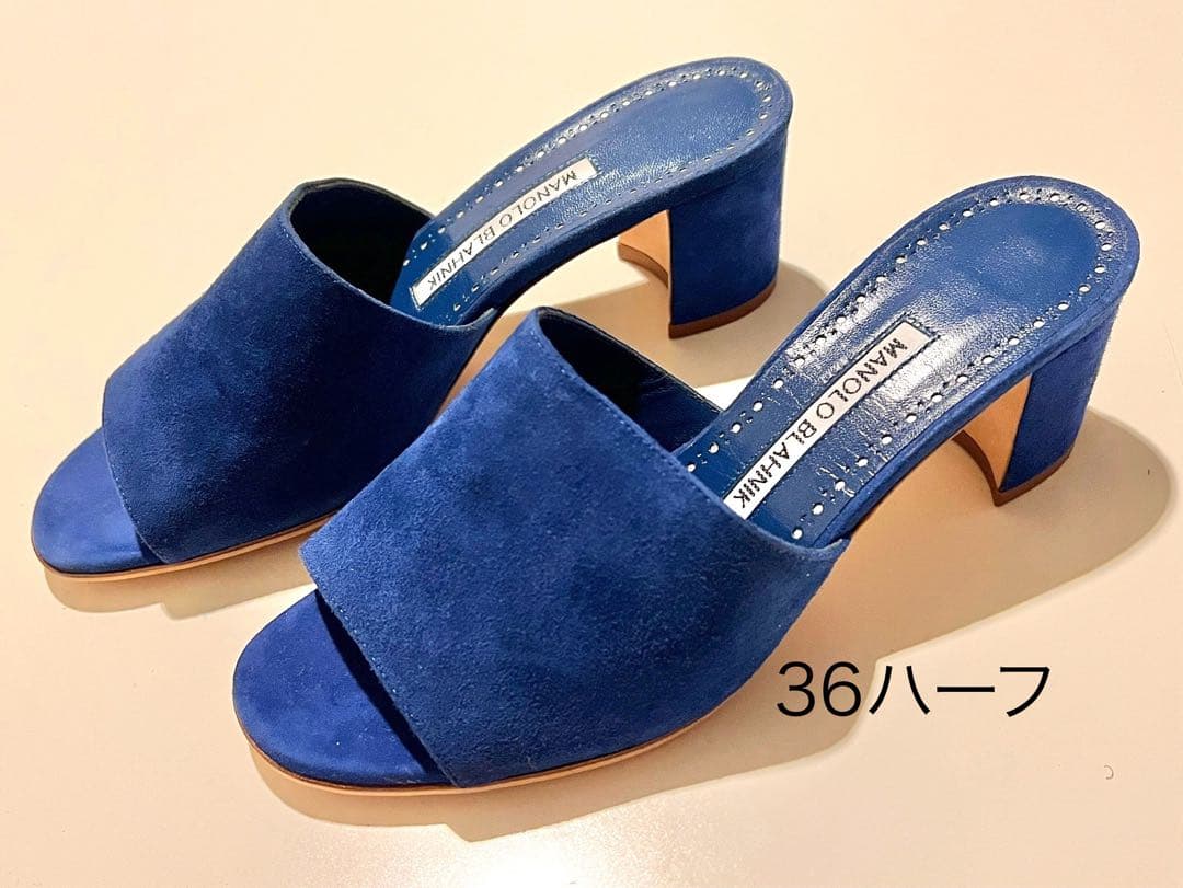 マノロブラニク⭐︎新品スエード ミュール シャネルエルメスオアジスハンギシサンダル ハイブランド50%オフってお得よねー | エルメスに魅せられて