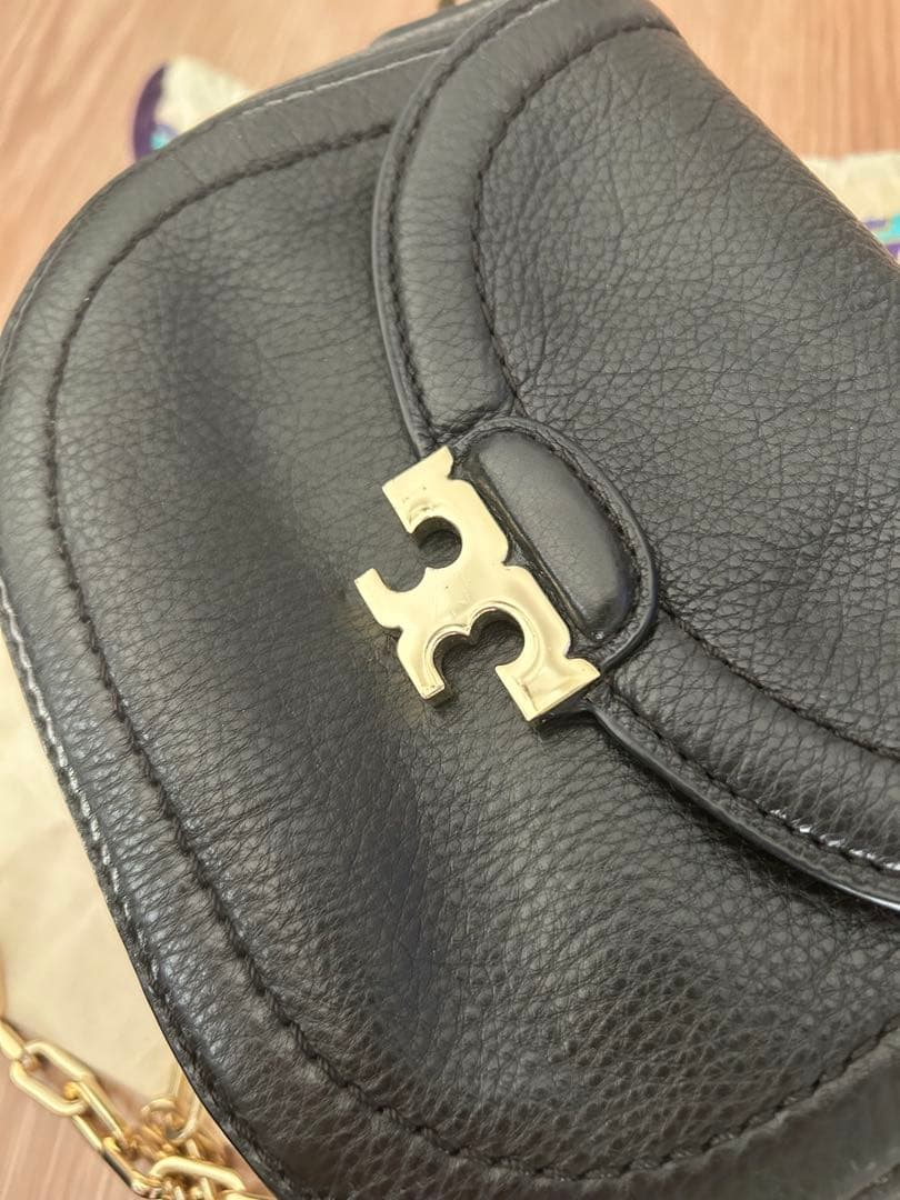 Ai♡《トリーバーチ》ブラックレザーショルダーバッグ