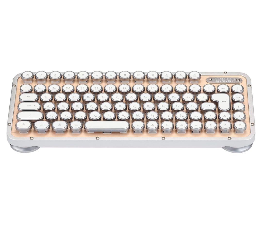【箱あり】AZIO レトロクラシック ワイヤレスキーボード タイプライター AZIO Retro Classic / Premium Vintage Backlit Mechanical Keyboard