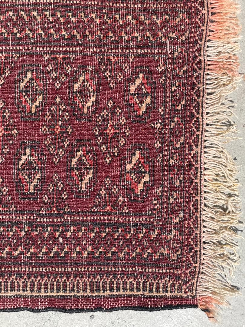 《 Vintage Rug 》トルクメンラグ　トライバル　アフガン　幾何学模様