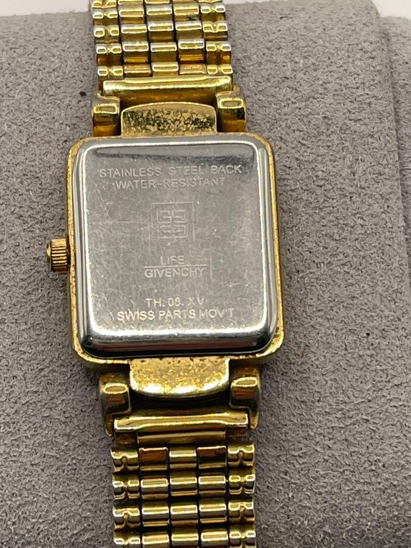 GIVENCHY ジバンシィ 腕時計 ゴールド スクエア ヴィンテージ 不動