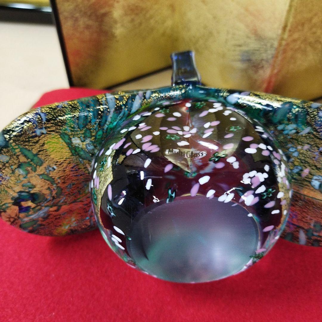 Multiglass ガラス工芸品 雛人形　原田宗春作品　炎の芸術