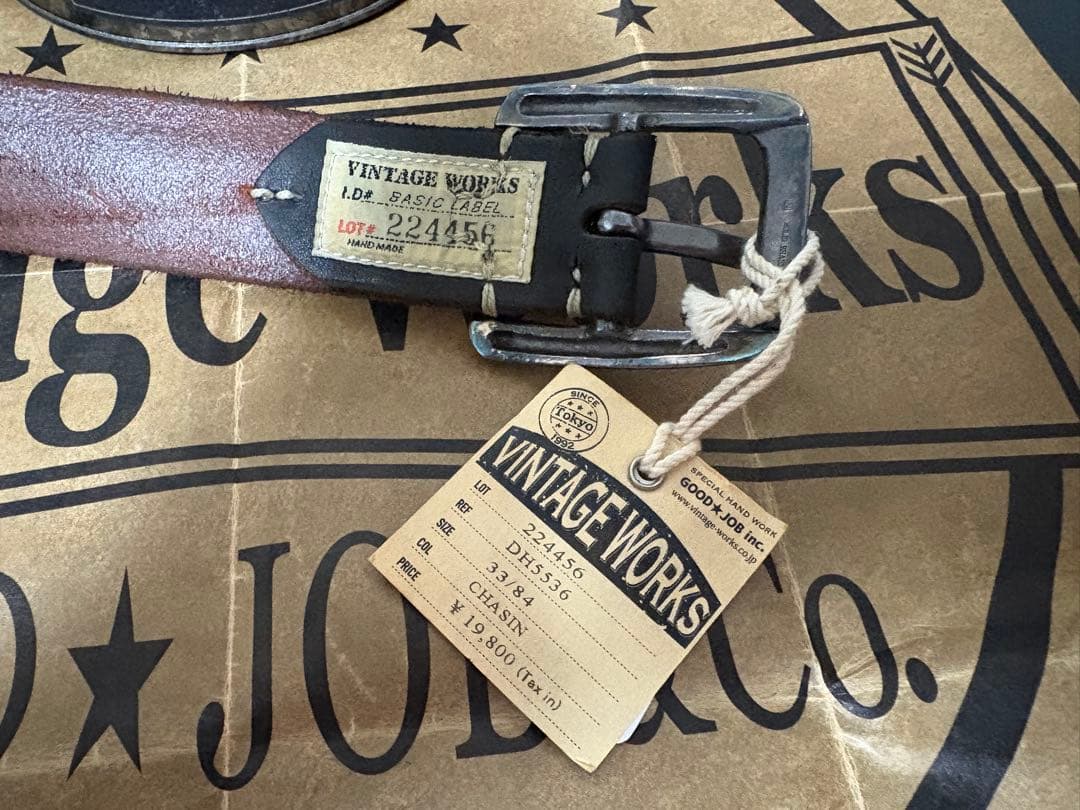 試着のみの新品Vintage Works レザーベルト DH5536 33/84
