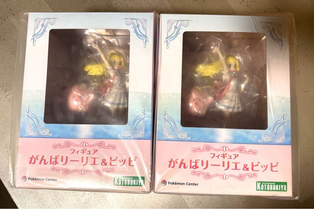 ポケモンセンター フィギュア がんばリーリエ＆ピッピ 2つセット ポケモンセンターオンライン、フィギュア「がんばリーリエ&ピッピ」と