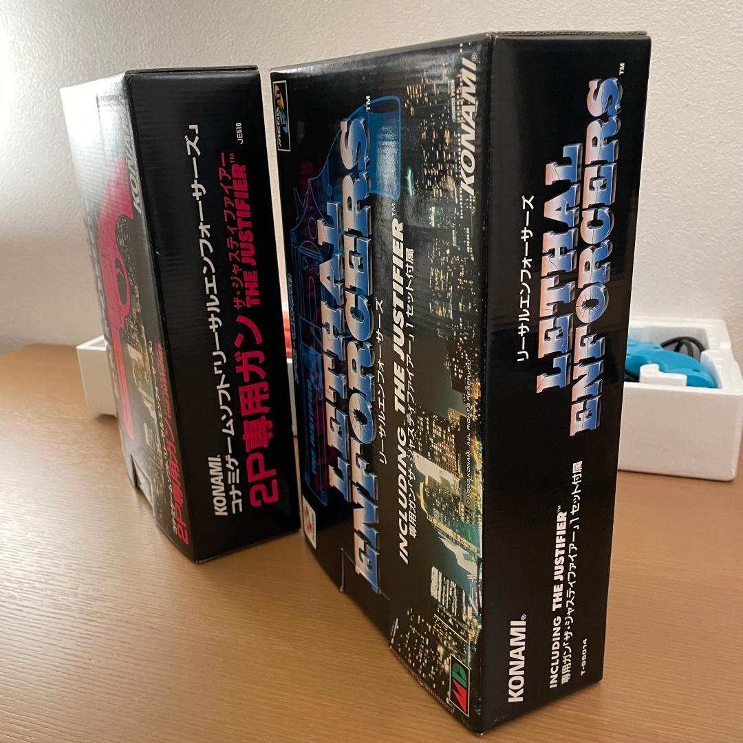 箱あり メガCD リーサルエンフォーサーズ1&2 専用ガン1P 2P セット