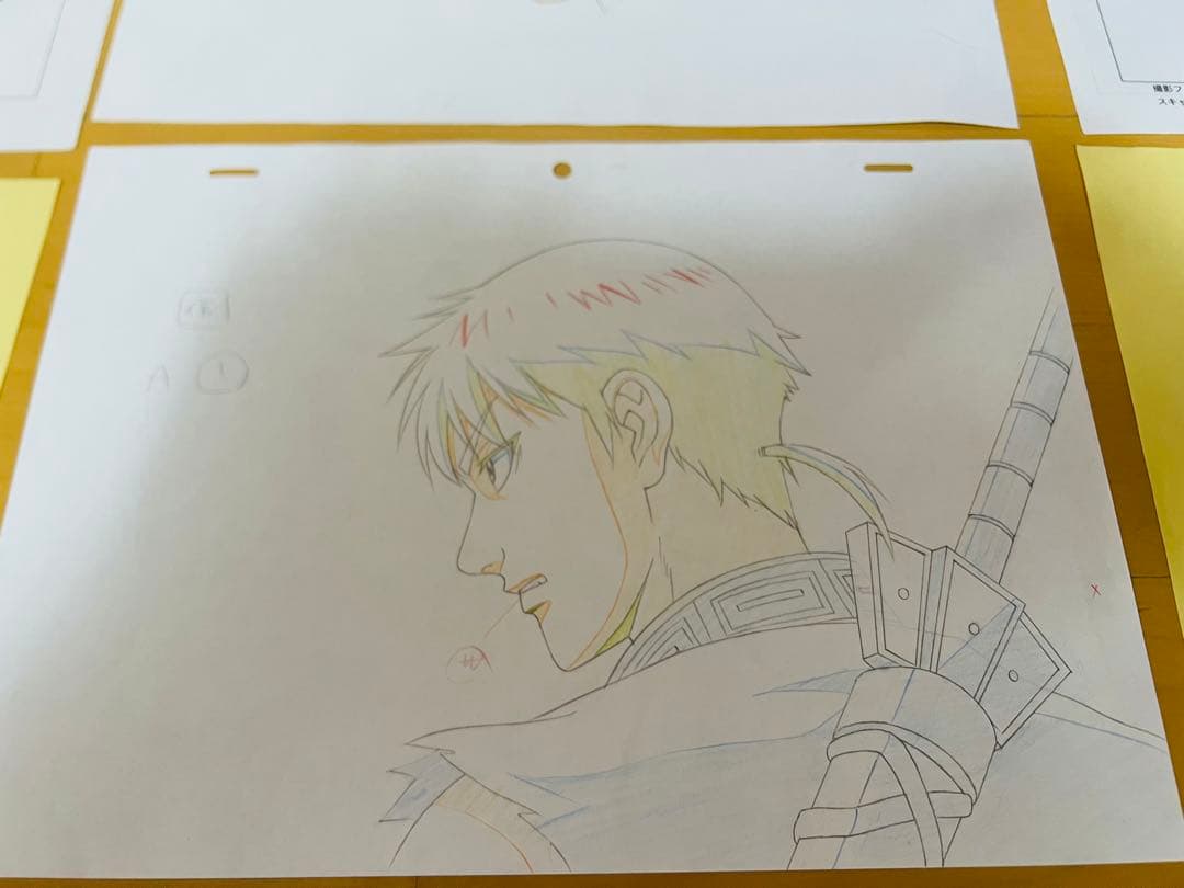 キングダム 原泰久先生直筆フルカラーサイン色紙非売品 セル画原稿