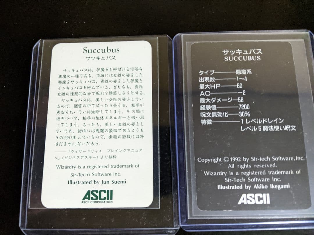 ウィザードリィモンスターカード Succubus サキュバス - メルカリ