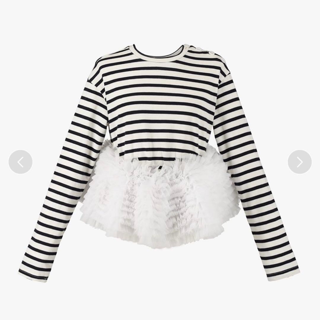 BIBIY. ボーダー×チュールトップス - メルカリ