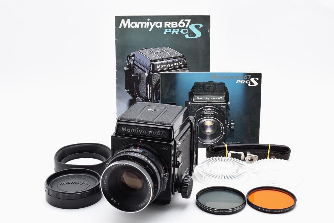 マミヤ Mamiya RB67 S + 127mm f3.8 中判 2190 Mamiya RB67 Pro S Camera w/ 127mm f3.8 Lens 120 Back WLVF -Good Seals-