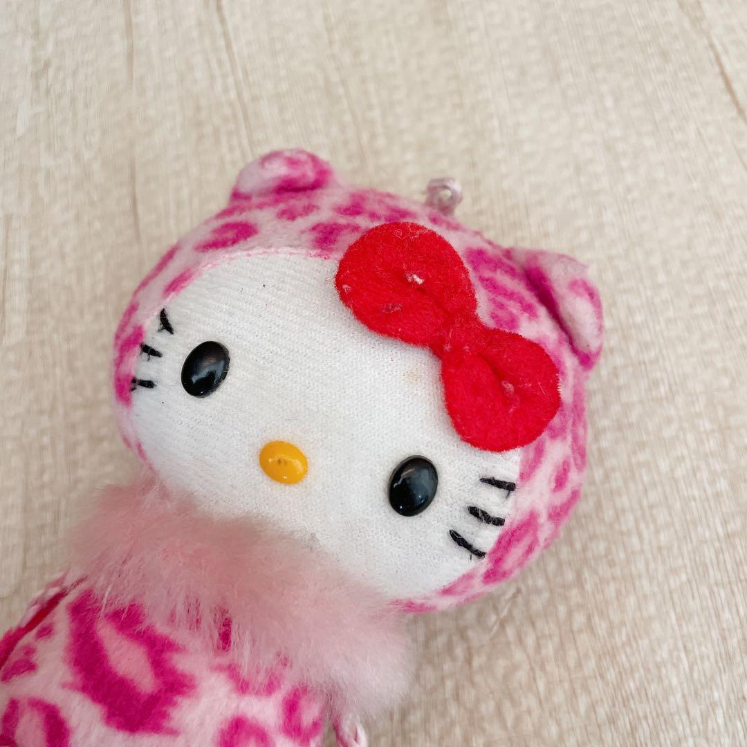ハローキティ ヒョウ柄 マスコット ピンク 2008年 ぬいぐるみ - メルカリ