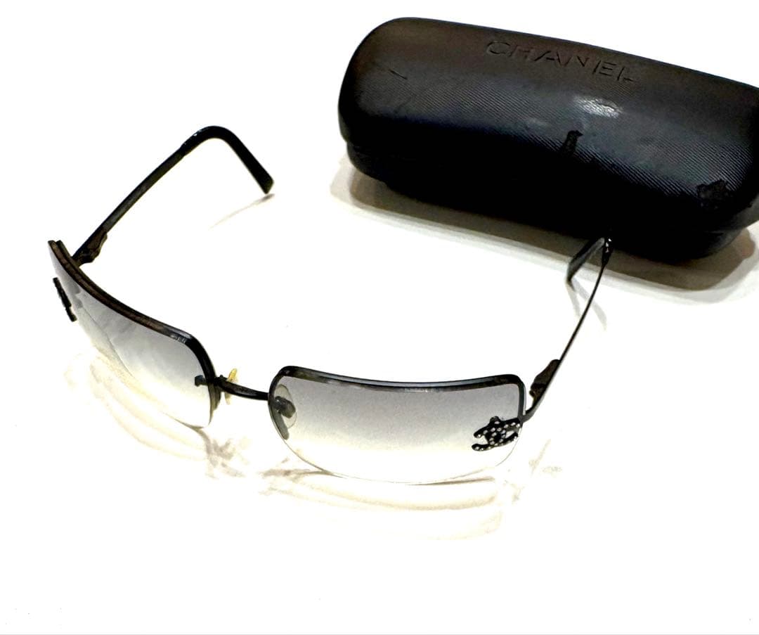 シャネル☆サングラス ロゴ ラインストーン ココマーク 眼鏡4092