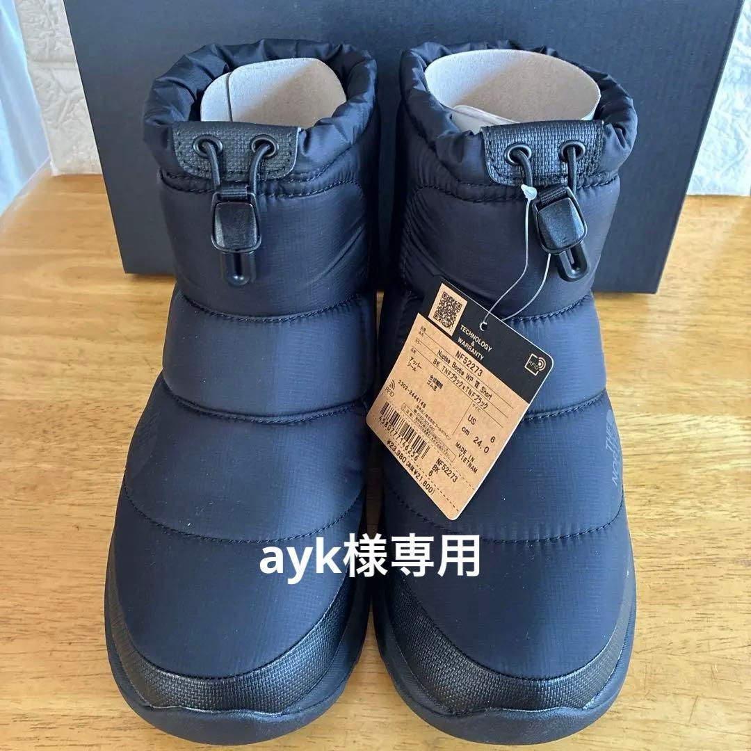 【新品未使用】ノースフェイス ヌプシ ショート ブラック 24.0センチ THE NORTH FACE（ザ ノースフェイス） XLサイズ ノースフェイス