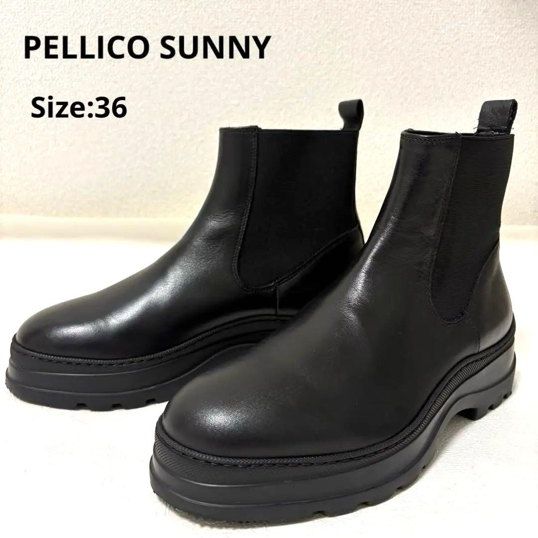 【美品✨】ペリーコサニー サイドゴアブーツ ブラック パテントレザー サイズ36 美品✨】ペリーコサニー サイドゴアブーツ ブラック パテントレザー