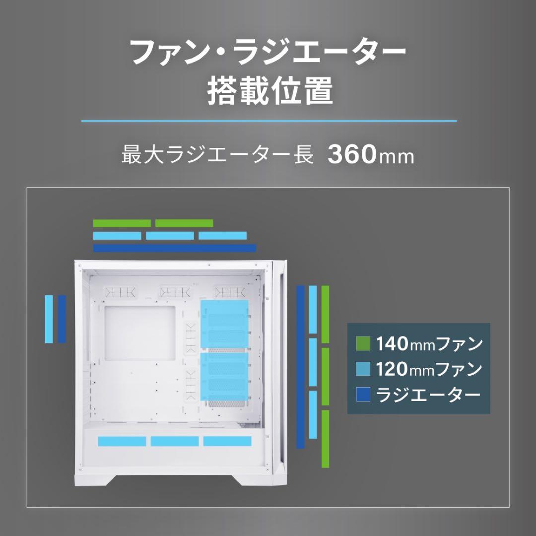 オウルテック デスクトップpcケース 白 ATX、Micro-ATX対応 - メルカリ