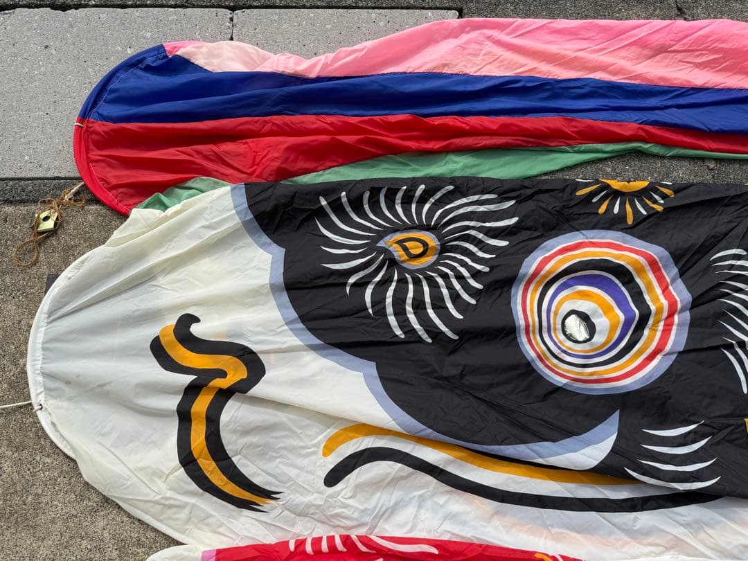 中古 鯉のぼり【A】5m 両面金太郎 こいのぼり 3色+吹流し こどもの日 節句