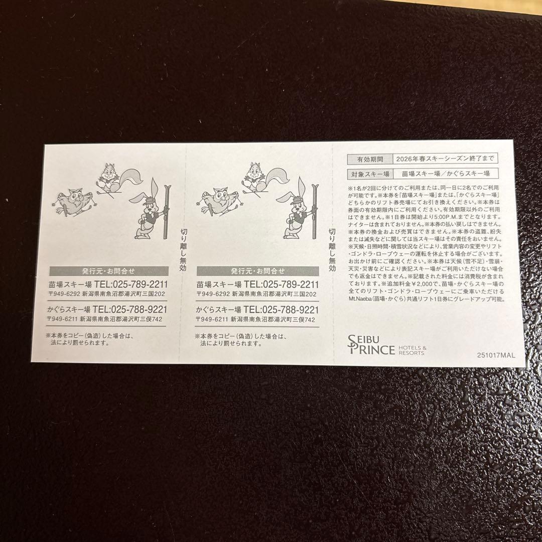 専用 苗場スキー場 かぐらスキー場 リフト1日券 2回券✖️2枚 - メルカリ