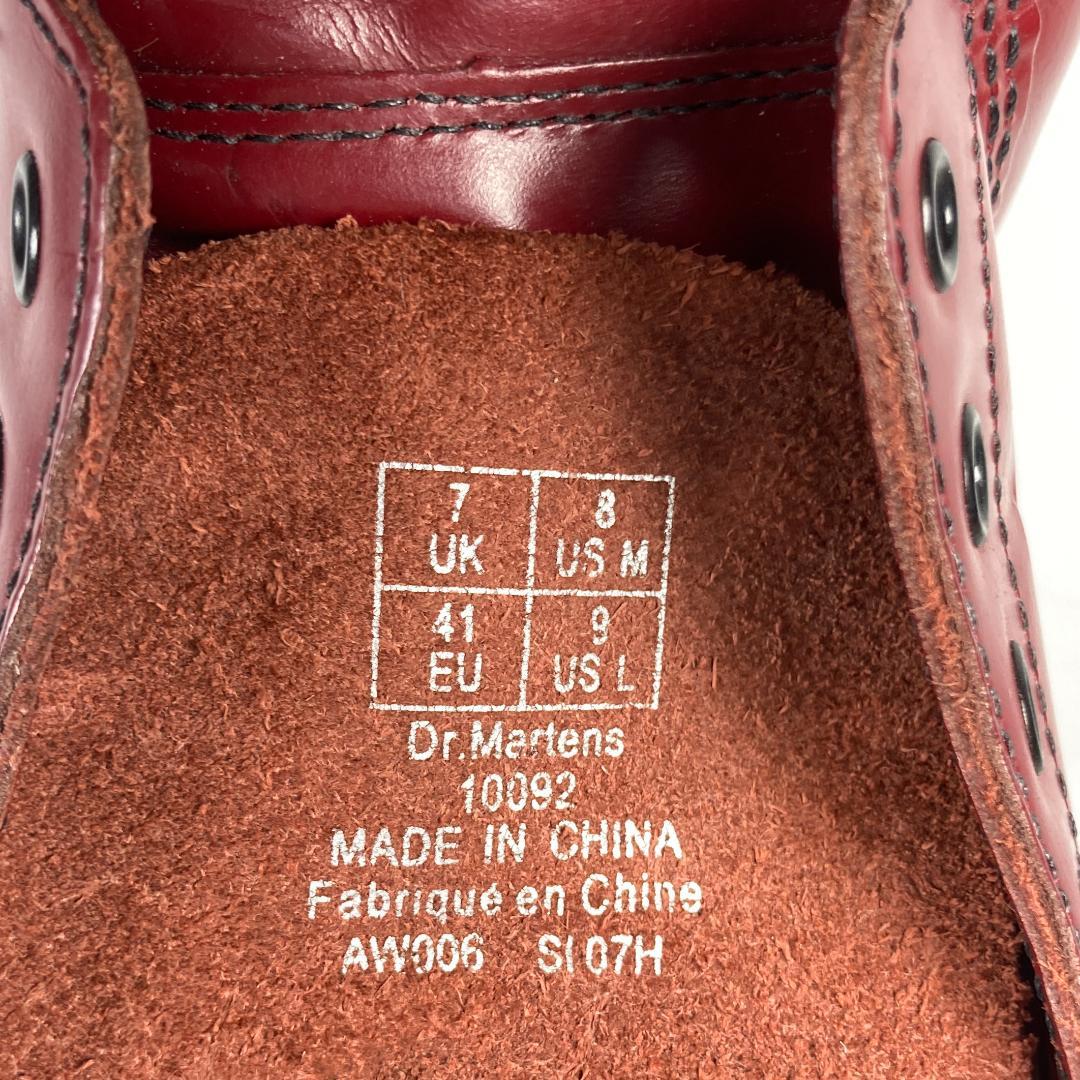 ドクターマーチン 10ホールワークブーツ レザー 10092 チェリーレッド