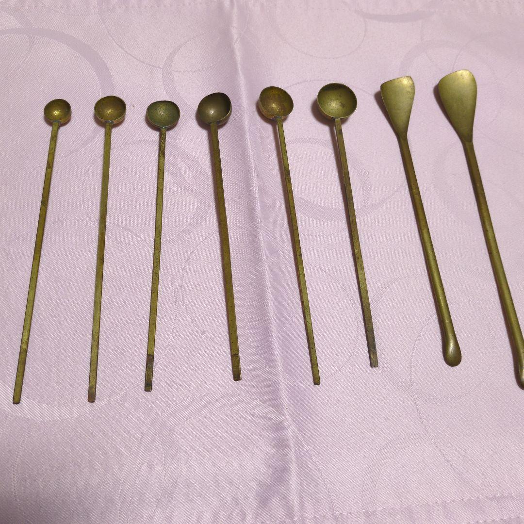 アンティーク　昭和レトロ　薬匙セット 8本 アンティーク 昭和レトロ 薬匙セット 8本 アンティーク 昭和レトロ 薬