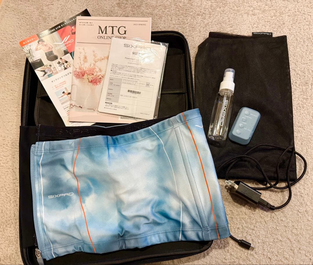 美品SIXPAD Powersuit Core Belt Mサイズ シックスパッド パワースーツコアベルト M EMS MTG SIXPAD Powersuit