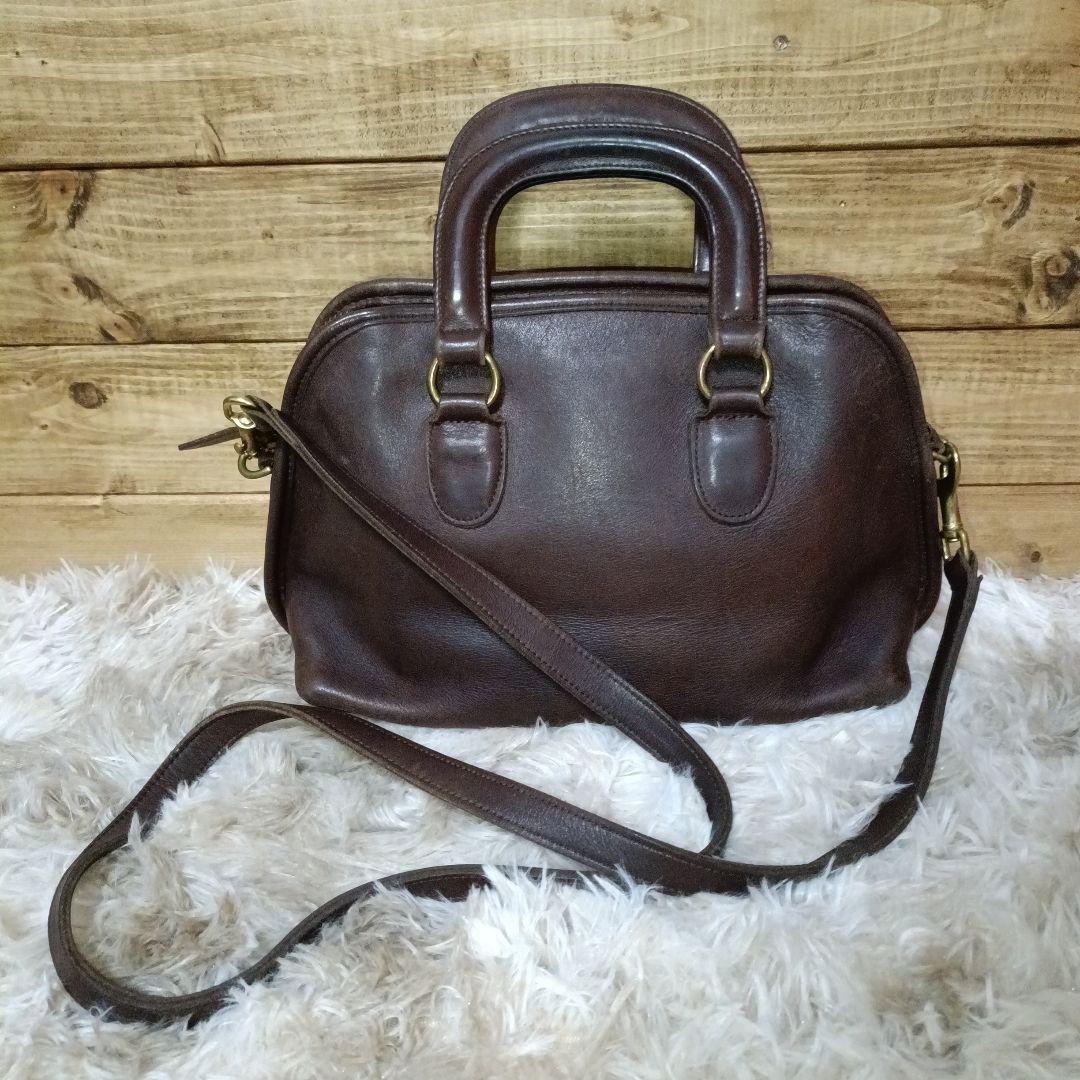 希少 old coach レザー ショルダーバッグ オールド コーチ 2way - メルカリ