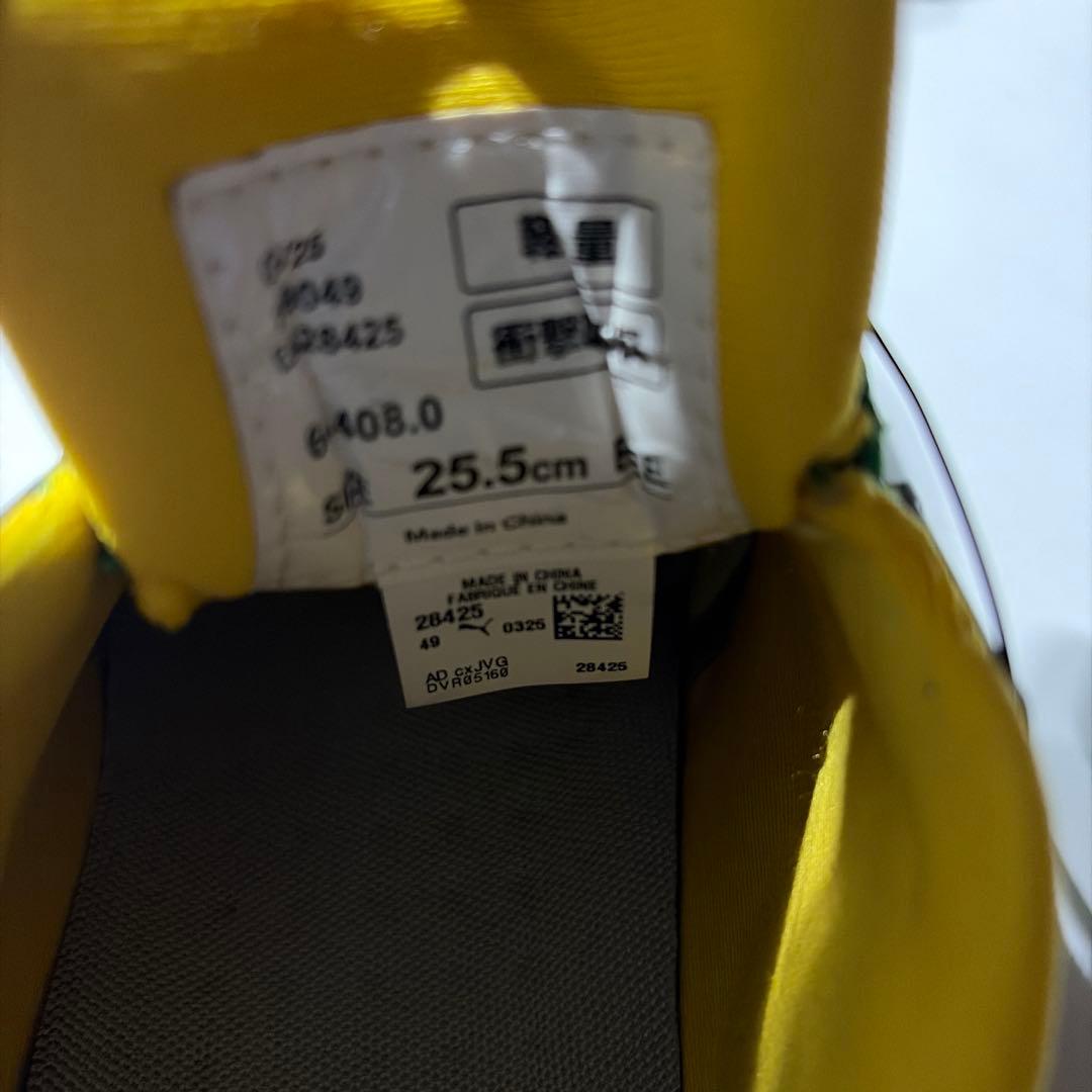 PUMA 安全靴 25.5cm グリーン/イエロー