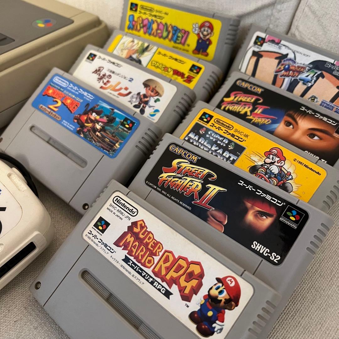 4人マルチ】 スーパーファミコン本体 カセットセット - メルカリ