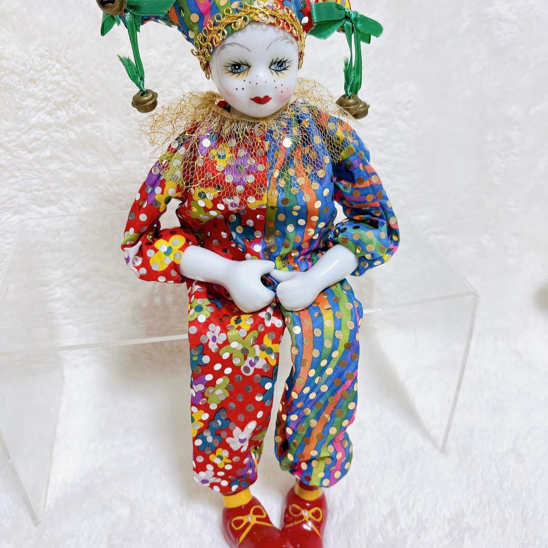 ピエロ 人形 陶器 レトロ ヴィンテージ くたくたピエロ フィギュア