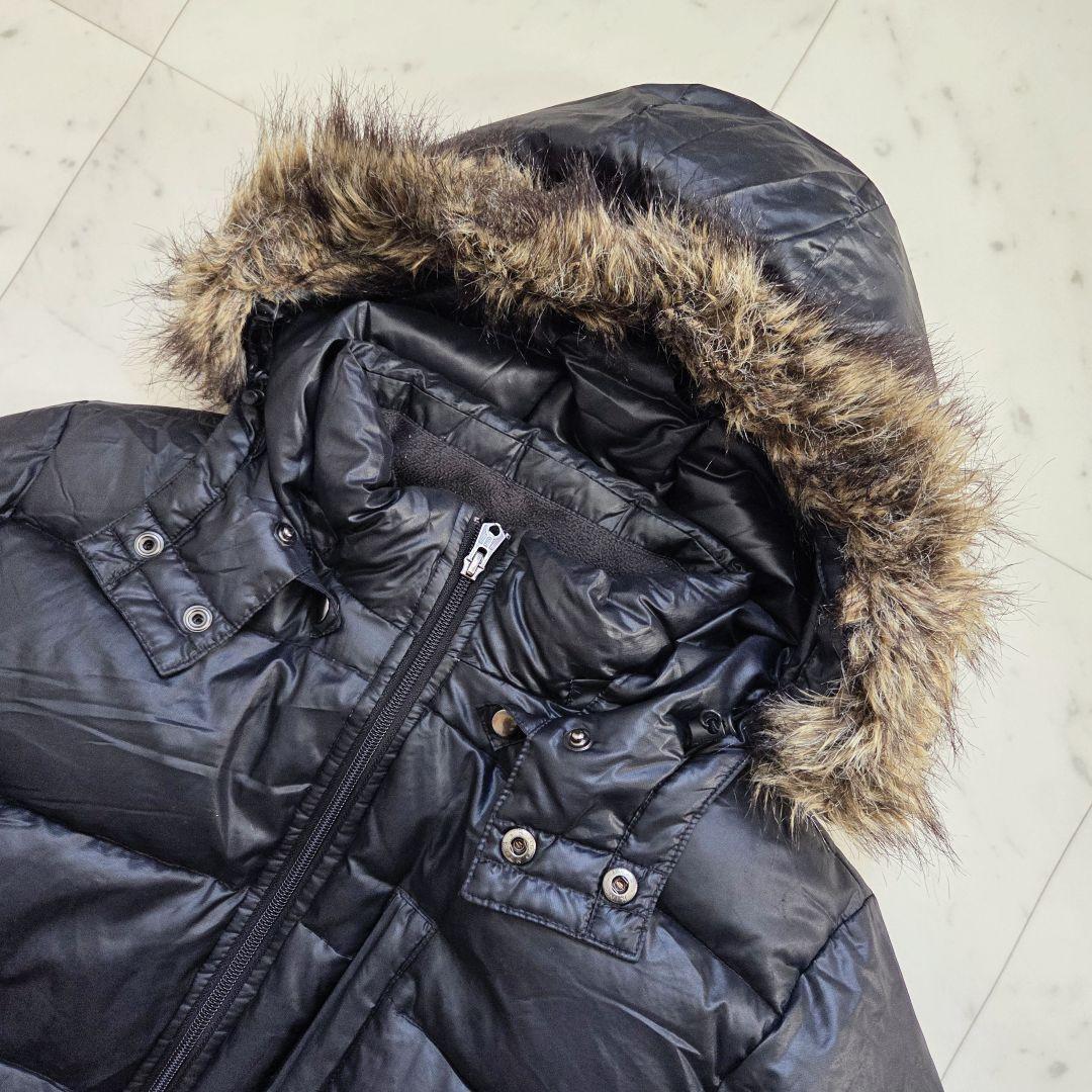 y2k archive old gap ダウンジャケット ファー 黒 短丈 - メルカリ