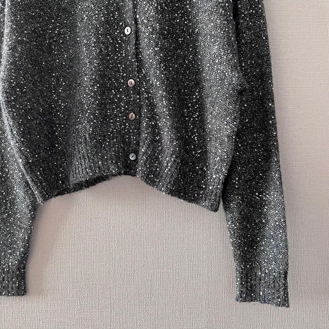 美品！Curensologyカレンソロジー スパングルショートカーディガン高山