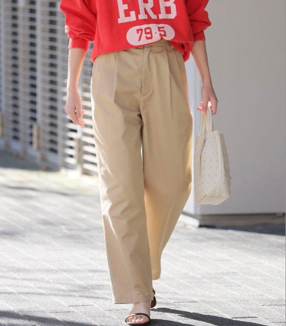 サイドバックルタックテーパードチノパンツ　ジャーナルスタンダードレリューム JOURNAL STANDARD relume（ジャーナルスタンダード レリューム