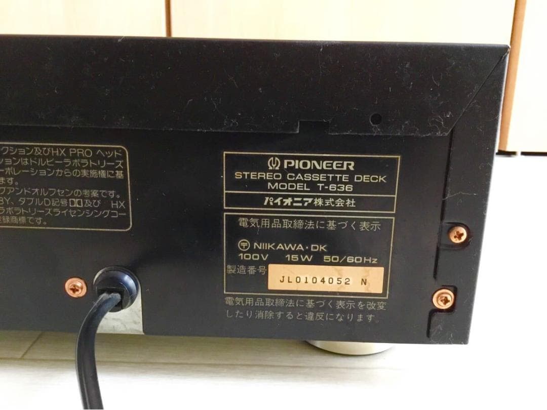 Pioneer パイオニア カセットデッキ T-636 録音 再生 ジャンク - メルカリ