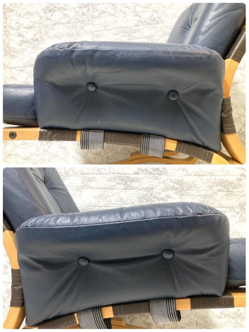 希少 本革】karimoku domani スカンジナビアン イージーチェア②