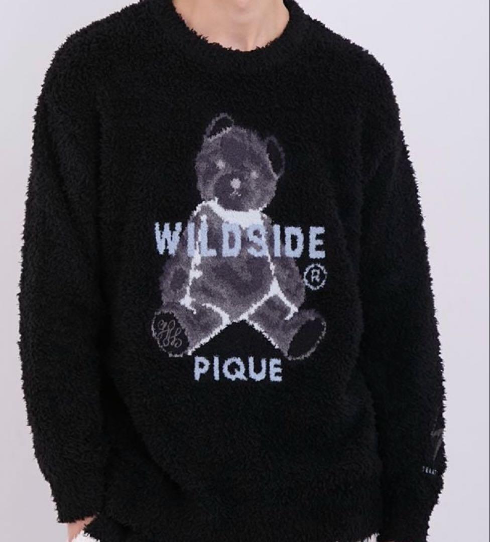 【限定】ジェラードピケ　ヨウジヤマモト　ジェラートベアジャガードプルオーバー　黒 限定】ジェラードピケ ヨウジヤマモト ジェラートベアジャガードプル