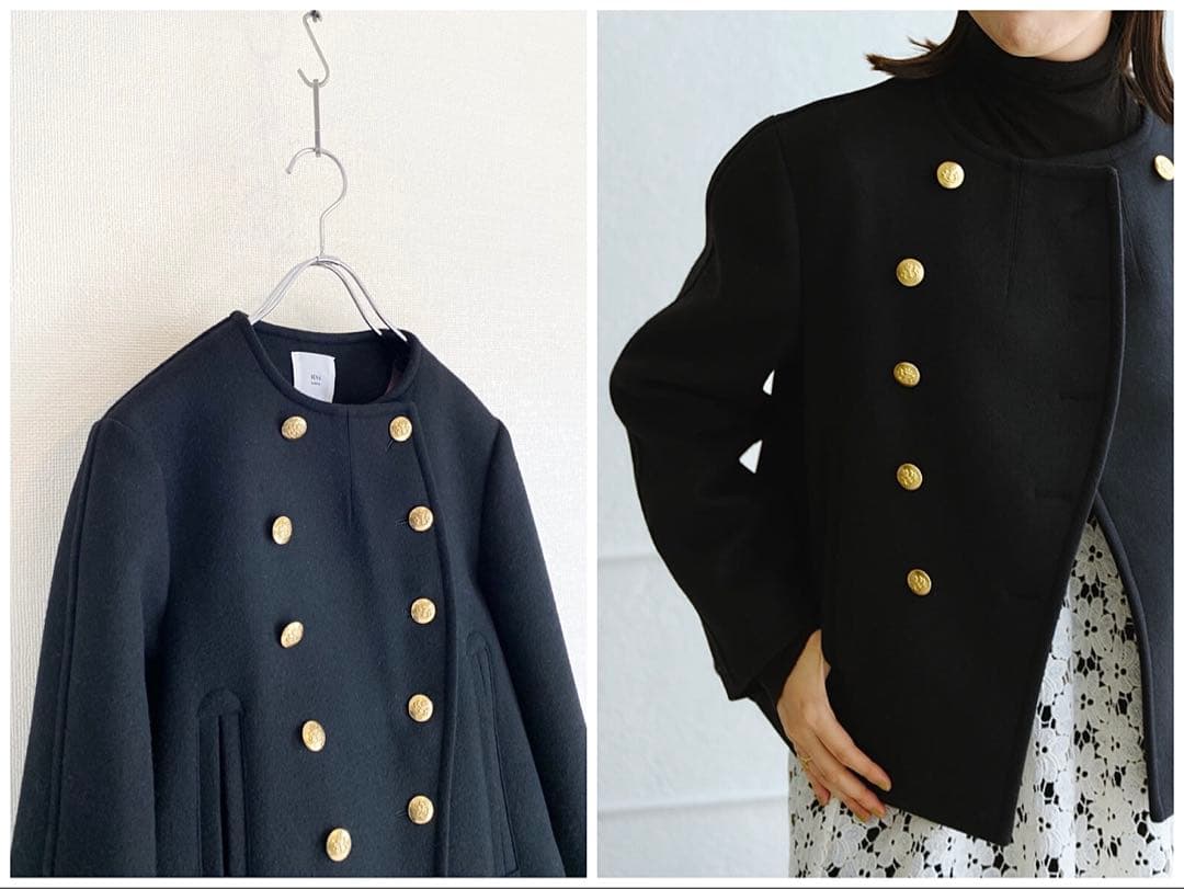 IENA LA BOUCLE 金ボタン メルトン モーターサイクルジャケット