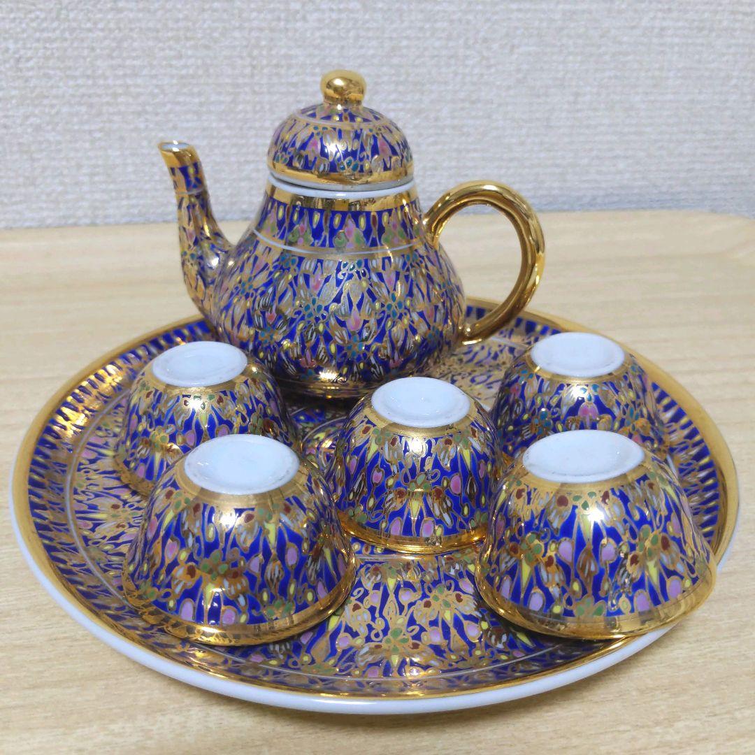 未使用☆タイ ベンジャロン焼き ティーセット 茶器 陶器 - メルカリ