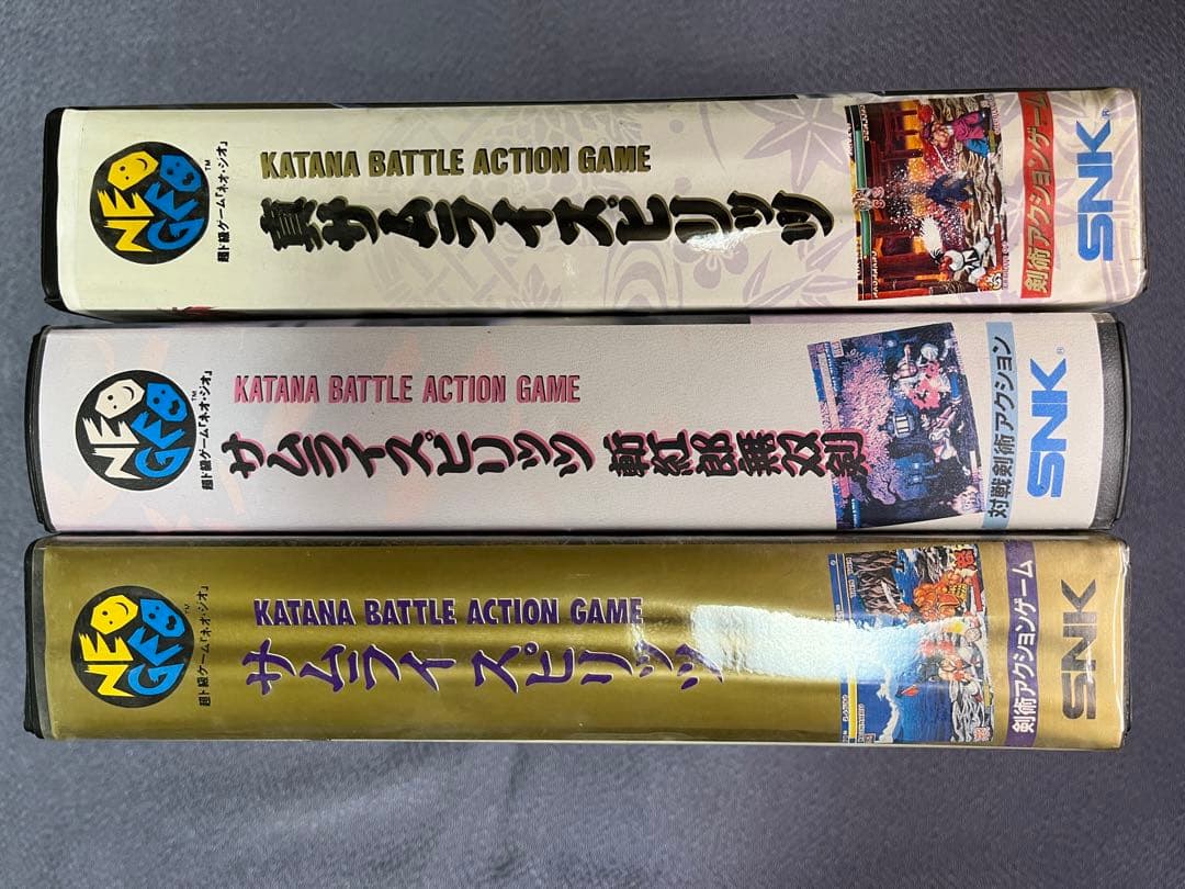 正月特別価格【ネオジオROM】サムスピ3本セットSNK 箱説付 動作確認済