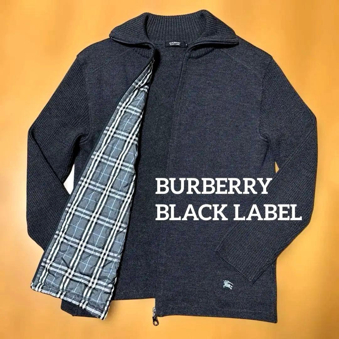 BURBERRY BLACK LABEL ドライバーズニットジャケット 中古・古着通販】BURBERRY BLACK LABEL (バーバリーブラックレーベル