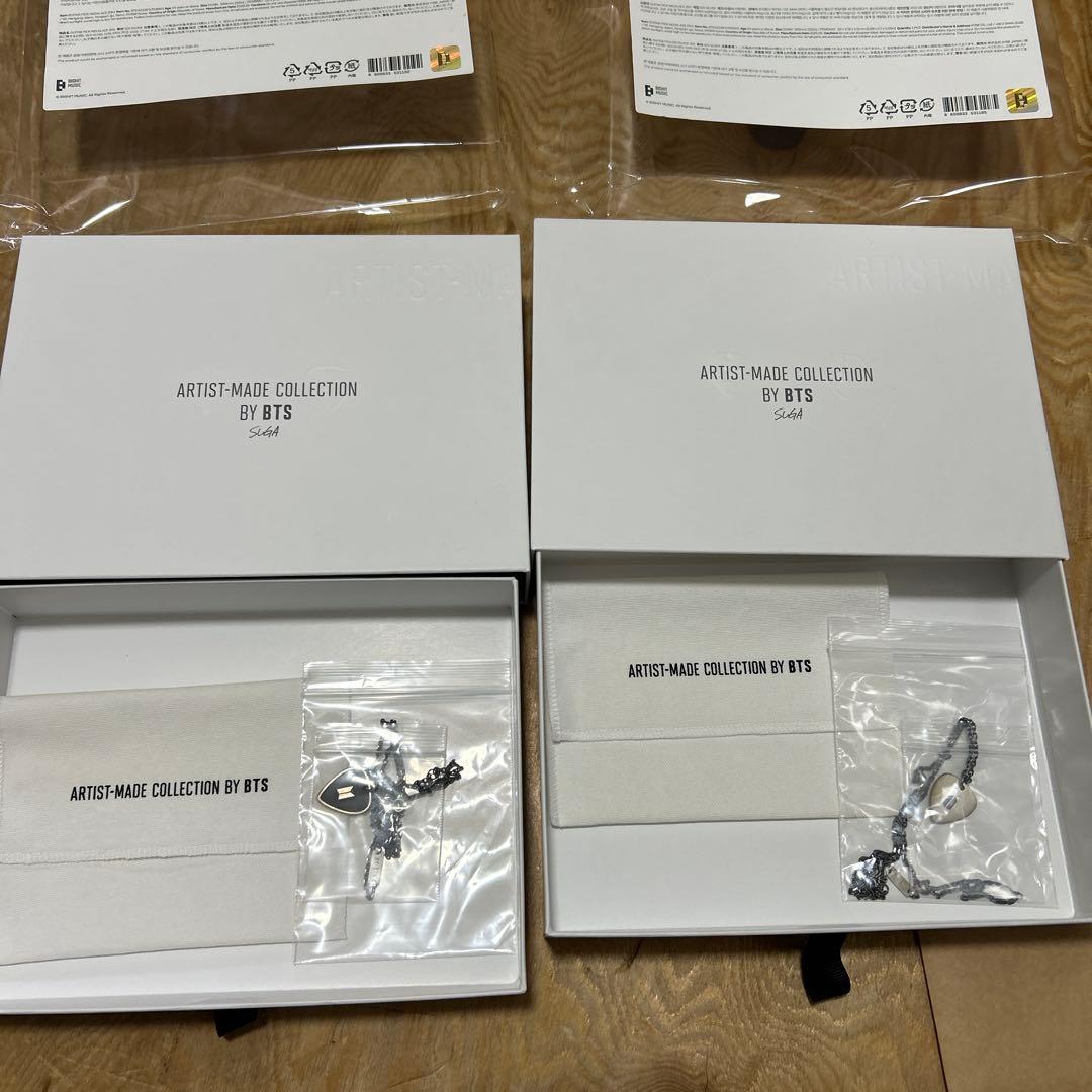 BTS アーティストメイド GUITAR PICK NECKLACE BK SV BTS SUGA YOONGI PICK NECKLACE SILVER BLACK Artist Made Collection