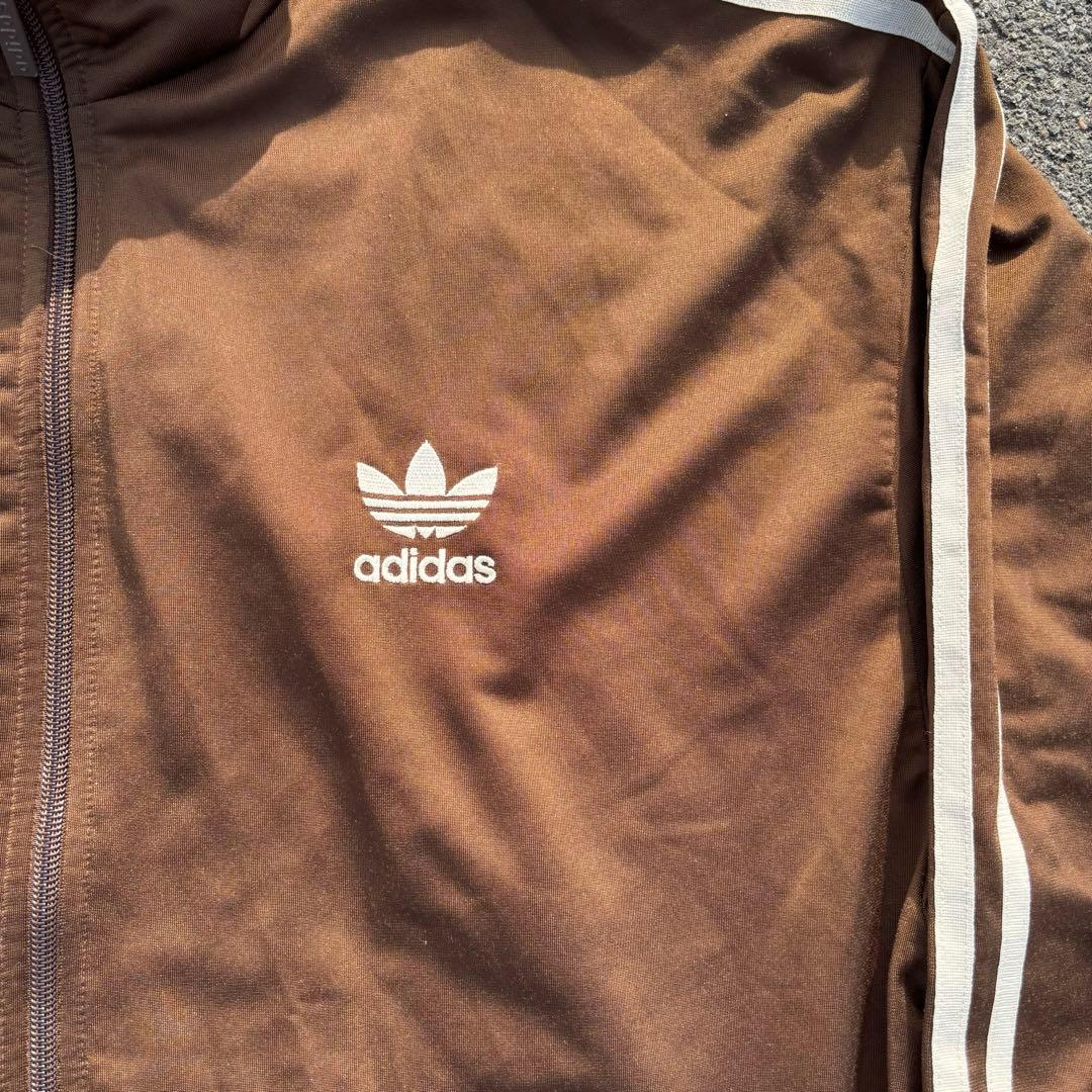 在原みゆ紀着用 adidas 90s トラックジャケット 銀タグ ブラウン