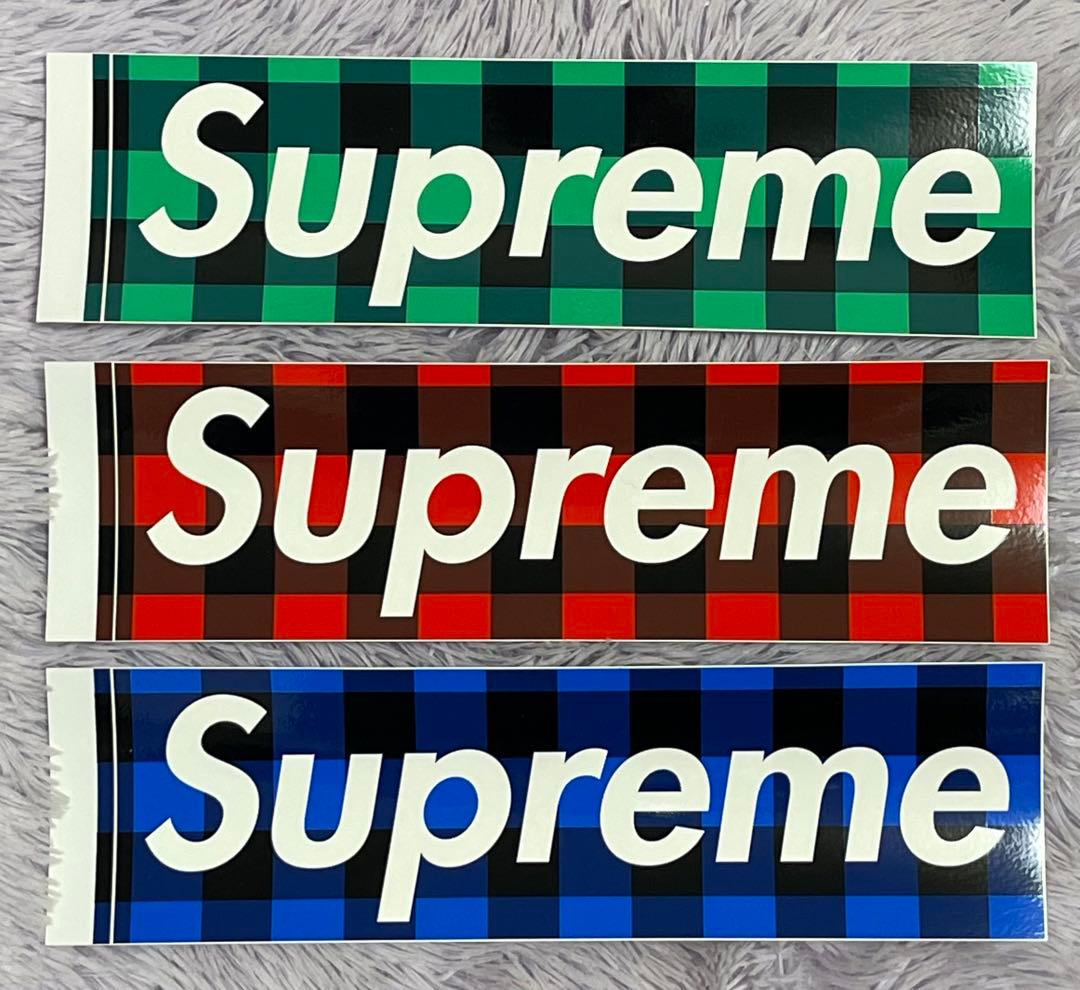 Supreme 07 Buffalo Check Box Logo ステッカー Supreme（シュプリーム） Box Logo Sticker ボックスロゴステッカー