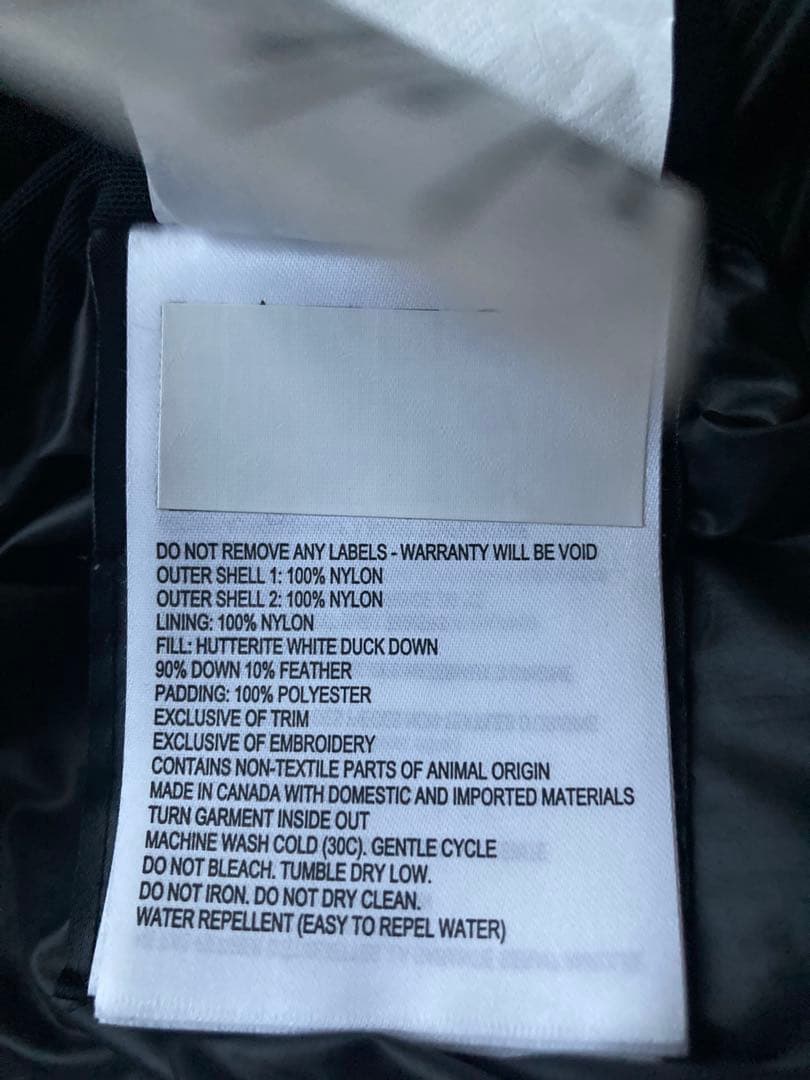 カナダグース ダウンジャケット 色BLACK 表示サイズSP180/92Y - メルカリ