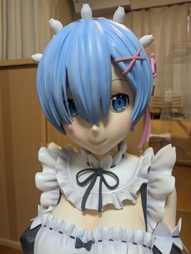 等身大 レム 胸像 Re：ゼロから始める異世界生活 フィギュア ケースセット 等身大 レム 胸像 Re：ゼロから始める異世界生活 フィギュア ケース