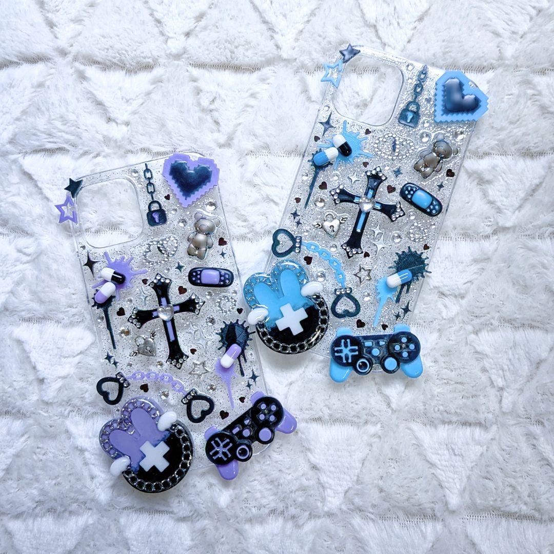 サブカル Y2K 病みかわ 地雷系 ハンドメイドスマホケース - メルカリ